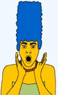 arm blue_hair cartoon clothes eyelashes hair hand marge_simpson necklace open_mouth soyjak the_simpsons variant:britjak yellow_skin // 860x1400 // 27.5KB