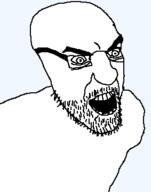 bald glasses meta:duplicate open_mouth soyjak stubble template variant:kliksjak // 283x360 // 4.6KB