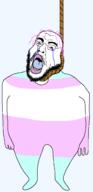 balding beard bloodshot_eyes crying hanging jimmy_davis mustache noose open_mouth purple_hair rope soyjak stubble suicide tranny variant:jimmy_davis white_skin // 763x1581 // 32.8KB