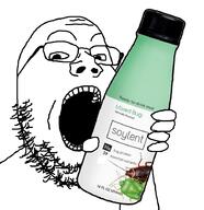 arm bottle bug eat_the_bugs glasses hand holding_bottle holding_object holding_soylent open_mouth plastic_bottle soy soyjak soylent soylent_(mixed_bug) soylent_bottle stubble variant:gapejak // 874x900 // 245.8KB