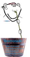 bremonade closed_mouth denmark drinking drinking_straw ear hand headband holding_object soyjak stubble text variant:impish_soyak_ears // 736x1412 // 537.5KB