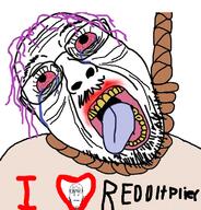 bloodshot_eyes closed_mouth clothes glasses i_heart_nigger mustache neutral neutralplier open_mouth purple_hair stubble tranny variant:bernd variant:markiplier_soyjak wrinkles // 721x753 // 439.7KB