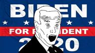 2020 clothes hair joe_biden necktie open_mouth president soyjak suit variant:unknown // 2883x1619 // 1.7MB