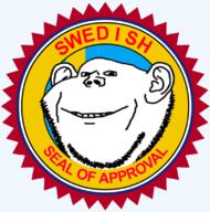 badge ear flag seal_of_approval smile soyjak stubble sweden text variant:impish_soyak_ears // 800x808 // 257.4KB