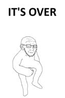 animated arm closed_eyes dance ear full_body glasses hand its_over leg selfish_little_fuck soyjak stubble text variant:soyak // 600x900 // 861.4KB