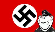 closed_mouth clothes ear hat military nazism schutzstaffel smile soyjak stubble swastika variant:impish_soyak_ears // 1477x867 // 207.2KB