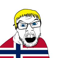 blue_eyes clothes country flag flag:norway glasses hair norway open_mouth soyjak stubble variant:feraljak yellow_hair // 1500x1500 // 30.9KB