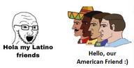 brazil chad clothes ecuador flag flag:brazil flag:ecuador flag:mexico flag:uruguay glasses hat latinx meme mexico nordic_chad open_mouth sombrero soyjak text variant:soyak // 437x222 // 82.9KB