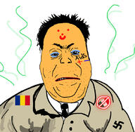 aids angry clothes country flag frown hair mexico nazism orange_skin romania romanian_schizo soyjak stinky stubble swastika variant:alicia // 870x854 // 402.2KB