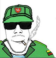 cigarette closed_mouth clothes coat_of_arms flag glasses hat lithuania smile smoke soyjak stubble sunglasses variant:punkjak white_background // 523x545 // 120.3KB