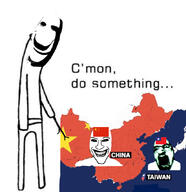 3soyjaks angry china creepy flag:china flag:taiwan glasses grin ominous open_mouth realistic soyjak stubble taiwan text variant:cobson variant:susjak // 828x856 // 114.2KB