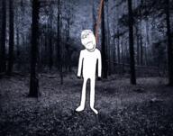 ack animated arm closed_eyes crying forest hand hanging irl_background leg oe_cake rope soyjak subvariant:wholesome_soyjak suicide variant:gapejak // 600x472 // 940.1KB