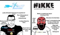 bloodshot_eyes blue_archive clothes crying cuck cunny cute i_heart nikke sensei stubble subvariant:muscular_chud subvariant:science_lover tshirt variant:markiplier_soyjak // 1409x834 // 297.8KB