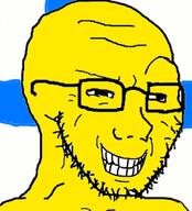 asian country finland flag glasses smile smirk smug soyjak stubble variant:soyak yellow_skin // 245x270 // 44.2KB