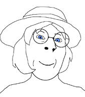 blue_eyes closed_mouth clothes glasses hair hat merge meta:tagme smile soyjak subvariant:female_cobson subvariant:nucob variant:cobson // 962x1094 // 203.2KB