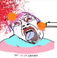 ack animated anime beard blood bloodshot_eyes computer crying fast flag full_body glasses gun hanging multiple_soyjaks mustache oe_cake open_mouth poster purple_hair rope shooting smile soyjak stubble suicide tongue tranny variant:bernd // 370x377 // 3.8MB