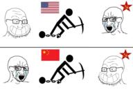 4soyjaks bloodshot_eyes calarts china comic communism country crying flag flag:china flag:united_states hammer_and_sickle so_true soyjak star_(symbol) united_states variant:soyak // 630x426 // 175.9KB