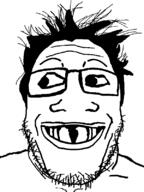 deformed glasses grinlook grinlook_poggers hair soyjak stubble variant:markiplier_soyjak // 600x800 // 31.0KB