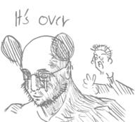 2soyjaks closed_eyes closed_mouth clothes crying drawing ear glasses hair hand its_over open_mouth soyjak stubble text variant:unknown // 707x639 // 196.6KB