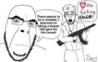 2soyjaks closed_mouth clothes dig_the_fucking_hole firearm gem glasses gun hat heart i_heart_nigger ias keyed looking_at_you meme neutral nigger open_mouth soyjak speech_bubble stubble text tranny variant:cobson variant:shirtjak // 1170x738 // 101.4KB