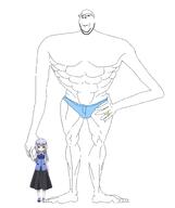 anime arm buff bwc chino_kafuu full_body glasses gochiusa hand holding_object leg ring smile soyjak stubble subvariant:wholesome_soyjak swolesome variant:gapejak // 5030x6000 // 1.2MB