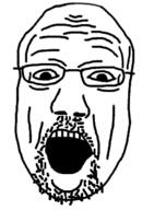 glasses open_mouth soyjak stubble variant:unknown // 237x322 // 24.0KB