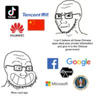 calarts china concerned country facebook flag flag:china frown glasses google grin huawei microsoft nsa prism smile so_true soyjak star_(symbol) stubble tencent text tiktok variant:soyak // 717x717 // 204.9KB