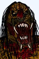 alien angry hair monster movie open_mouth predator_(movie) sharp_teeth soyjak stubble variant:markiplier_soyjak2 // 2714x4096 // 4.2MB