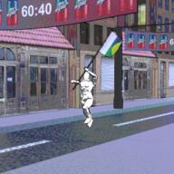 3d animated can flag full_body glasses holding_flag holding_object road running sign smile soda soyjak sproke stubble subvariant:wholesome_soyjak variant:gapejak // 400x400 // 2.0MB