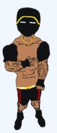 anime brown_skin full_body kinnikuman manlet peace_sign shorts subvariant:chudjak_front subvariant:unbotheredchud variant:chudjak warsman // 549x1268 // 31.7KB