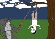 belt buff drawn_background full_body glasses hanging holding_object holding_rope lynching open_mouth rope soyjak squirrel subvariant:ominous_impish_squirrel tree variant:chudjak variant:impish_soyak_ears // 2100x1500 // 259.2KB