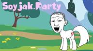 cartoon ear hair horse kuz my_little_pony open_mouth pony soyjak text variant:kuzjak // 1002x560 // 169.2KB