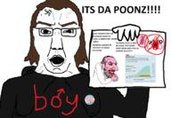 acne angry badge boymoder brown_hair conspiracy emoticon ftm glasses graph hair happy_merchant its_da_jooz judaism lesbian open_mouth pooner soyjak subvariant:chudjak_front swastika tranny trans trans_rights variant:chudjak vein // 912x630 // 227.6KB