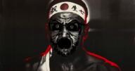 glasses hachimaki headband horror irl japan mishima open_mouth soyjak stubble variant:feraljak wrinkles // 1200x630 // 831.9KB