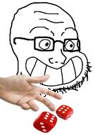 calarts dice glasses grin hand smile so_true soyjak stubble throw variant:soyak // 409x581 // 76.0KB