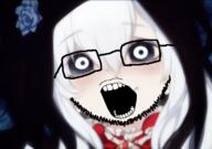 ai_generated anime glasses jeff_the_killer open_mouth screamer stubble variant:cobson white_hair // 704x495 // 301.8KB