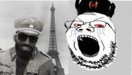 bloodshot_eyes clothes crying gigachad glasses hat nazism open_mouth soyjak stubble variant:gapejak // 1228x704 // 494.8KB