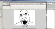 angry flash open_mouth soyjak variant:cobson // 1366x725 // 169.9KB