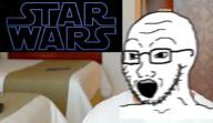 animated glasses irl_background open_mouth shaking soyjak star_wars stubble tv_(4chan) variant:eric_butts variant:soyak // 700x404 // 695.1KB