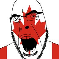 angry canada country flag flag:canada glasses leaf open_mouth soyjak stubble variant:cobson // 721x720 // 31.4KB