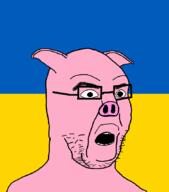 animal animated bloodshot_eyes country crying ear flag glasses hanging oink open_mouth pig pink_skin rope russo_ukrainian_war soyjak stubble suicide talking text tongue ukraine variant:imhotep // 759x861 // 66.8KB