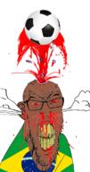 angry blood bloodshot_eyes brainless brazil brown_skin cap clothes country cracked_teeth ear explosion flag flag:brazil fume glasses hat mustache nosebleed red_eyes soccer soyjak stubble subvariant:feralrage variant:feraljak vein // 366x694 // 203.4KB