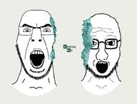 2soyjaks breaking_bad glasses logo methamphetamine open_mouth soyjak stubble subvariant:cobson_front subvariant:soyak_front variant:cobson variant:soyak // 1000x763 // 128.6KB