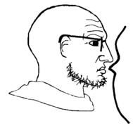 chad ear glasses nordic_chad side_view soychad soyjak speech_bubble speech_bubble_empty stubble template variant:unknown // 647x659 // 5.9KB