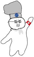 chef closed_mouth clothes flag full_body glasses hat nazism pillsbury_doughboy scarf soyjak swastika variant:chudjak // 325x541 // 47.1KB