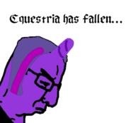 its_over my_little_pony text the_west_has_fallen twilight_sparkle variant:chudjak // 476x430 // 34.4KB