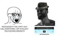 atheism bloodshot_eyes clothes crying fallacy fedora gigachad glasses hat open_mouth soyjak stubble text variant:soyak // 680x432 // 28.4KB