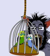 animal beard bird blue_skin cage cat ear fish frog glasses green_skin grey_skin hair monster oh_my_god_she_is_so_attractive open_mouth parakeet parrot pepe rope soyjak variant:markiplier_soyjak yellow_teeth // 1522x1706 // 511.2KB