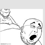 anal_sex animated ear gay glasses hairy kys open_mouth poyopoyo sex smile stubble variant:cadojak variant:impish_soyak_ears // 400x400 // 250.6KB