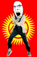 angry animated country dance flag gangnam_style glasses krgyzstan open_mouth soyjak stubble variant:cobson // 300x460 // 511.2KB